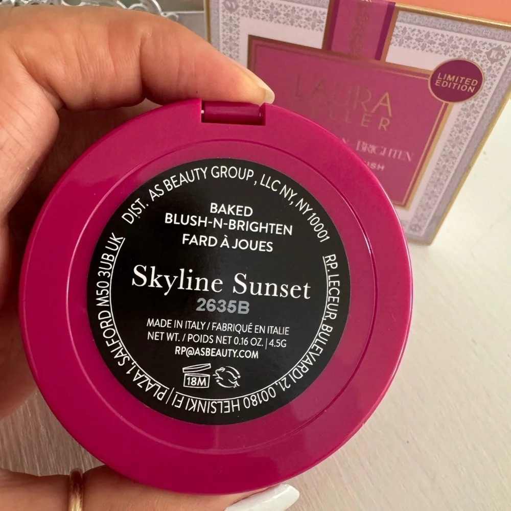 LAURA GELLER LIMITED EDITION MARBLEIZED BLUSH COLOR SKYLINE SUNSET